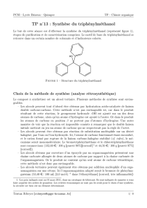 TP n˚13 : Synthèse du triphénylméthanol