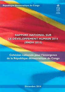 Chapitre 5 : La cohésion nationale pour l`émergence de la RDC