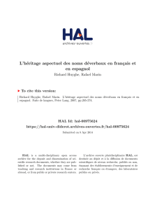 L`héritage aspectuel des noms déverbaux en français et - Hal-SHS