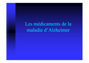 Les médicaments de la maladie d`Alzheimer