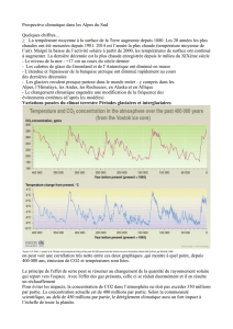 Prospective climatique dans les Alpes du Sud Quelques chiffres