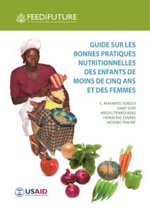 guide sur les bonnes pratiques nutritionnelles des enfants de moins