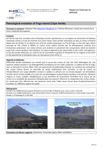 Petrological evolution of Fogo Island (Cape Verde)
