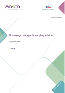 Bon usage des agents antiplaquettaires