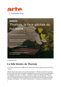La folle histoire du Thorium