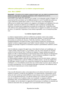 La relation soignant-soigné