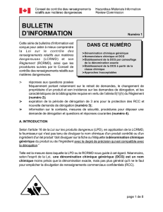 Bulletin d`information n°1