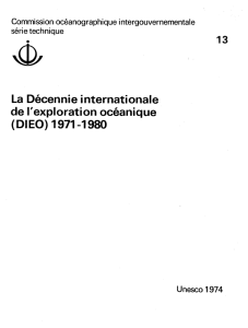 La Décennie internationale de l`exploration océanique (DIEO), 1971