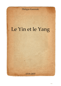 Le Yin et le Yang - Prospective sociale
