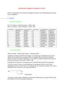 REGLES DE NOMENCLATURE DE L`IUPAC