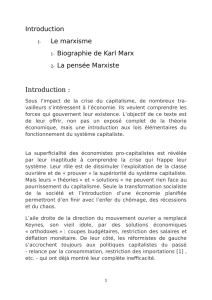 Introduction Le marxisme 1- Biographie de Karl Marx