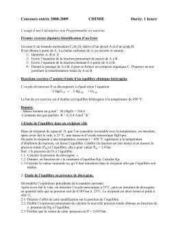 Chimie Organique – Examen