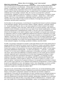 Deleuze, Marx et la révolution : ce que "rester marxiste" veut dire