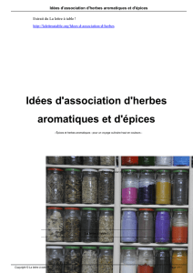 Idées d`association d`herbes aromatiques et d`épices
