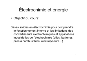 Électrochimie et énergie