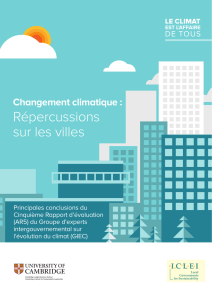 Changement climatique: Répercussions sur les villes