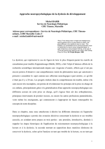 APPROCHE NEUROPSYCHOLOGIQUE DE LA