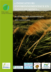 Indicateurs environnementaux en zones humides (2014)
