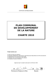 Plan Communal de Développement de la Nature