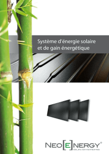 Système d`énergie solaire et de gain énergétique