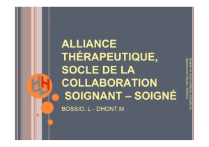 Alliance thérapeutique, socle de la collaboration