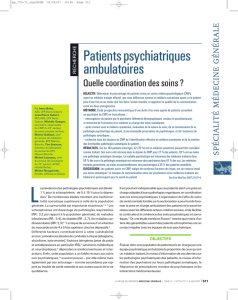 Patients psychiatriques ambulatoires