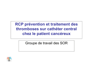 RCP prévention et traitement des RCP prévention et traitement des