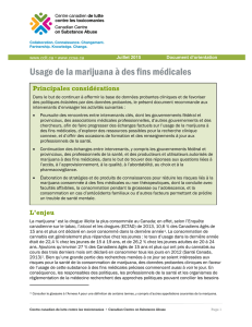 Usage de la marijuana à des fins médicales (Document d