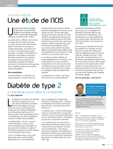 Une étude de l`ICIS Diabète de type 2