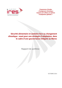 Sécurité alimentaire et sanitaire face au changement climatique