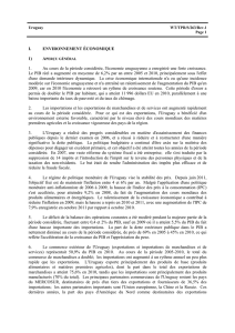 I. ENVIRONNEMENT &Eacute;CONOMIQUE 1) 1. Au cours de la p&eacute;riode