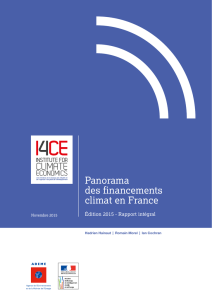 Panorama des financements climat en France