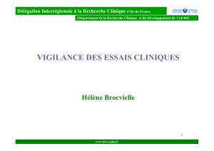 vigilance des essais cliniques - Recherche Clinique Paris Centre