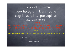 Introduction à la psychologie - L`approche