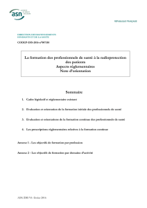 Décision technique de l`ASN relative à la formation des