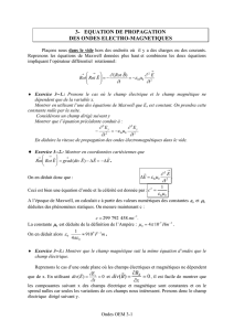7-4 Des équations de Maxwell à l`équation des ondes électro