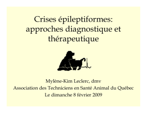 Crises épileptiformes: approches diagnostique et thérapeutique