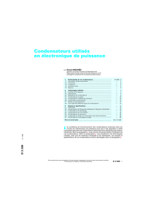 Condensateurs utilisés en électronique de puissance