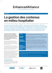 La gestion des contenus en milieu hospitalier