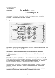 Le Voltohmmètre Electronique 20