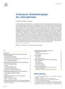 Traitement chimiothérapique des schizophrénies - Psychologie