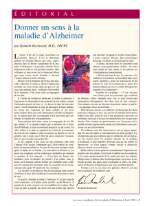 Donner un sens à la maladie d`Alzheimer