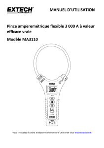 MANUEL D`UTILISATION Pince ampèremétrique flexible 3