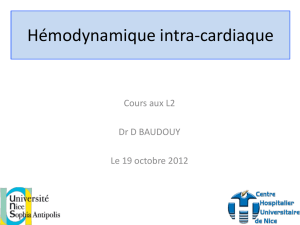 Hémodynamique intra-cardiaque