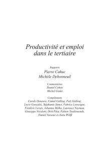 Productivité et emploi dans le tertiaire