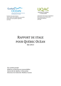 rapport de stage  - Québec-Océan