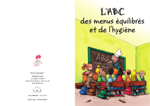 L`ABC des menus équilibrés et de l`hygiène