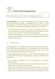 Présentation de l`électromagnétisme - Thierry Albertin