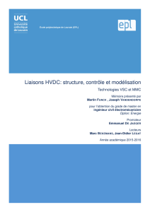 Liaisons HVDC: structure, contrôle et modélisation