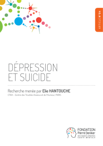 DÉPRESSION ET SUICIDE